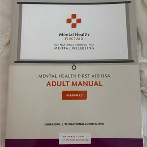 MENTAL HEALTH FIRST AID USA ADULT MANUAL VERSION 2.0